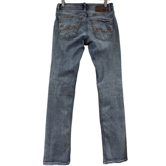 BKE Alec Slim Fit Straight Leg Jeans Mens 30x32 Blue Medium Wash Stretch Denim - Picture 4 of 6